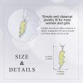 wholesale 925 Sterling Silver Yellow Opal Lightning Bolt Reversible Boomerang Pendant Necklaces - Dainty Minimalist s for Women & Girls-0-4
