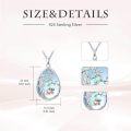 wholesale Bunny/mama Bear/koala/sloth/fox Necklace For Women Sterling Silver Teardrop Moonstone Tree Of Life Pendant Necklaces Jewelry Christmas Gifts For Women Mom Her -0-4