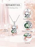 wholesale 925 Sterling Silver Green Moss Agate Axolotl Pendant Necklace-0-4