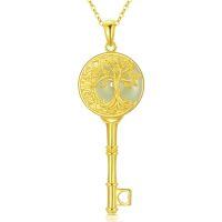 wholesale 925 Sterling Silver Tree Of Life Pendant Necklace Wholesale With Green Gemstone-Key Tree of Life