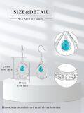 wholesale 925 Sterling Silver Teardrop Turquoise Bohemian Drop Earrings-0-1