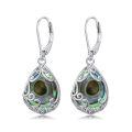 TOUPOP Sterling Silver Celtic Filigree Teardrop Leverback Earrings-0-0