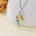 TOUPOP Sterling Silver Birthstone Infinity Necklace Always My Sister Forever My Friend-0-3