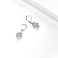 wholesale 925 Sterling Silver Filigree Leaf Design Dangle Drop Leverback Earrings -0-2