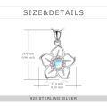 wholesale 925 Sterling Silver Moonstone Flower Pendant Necklace With Crystal Accents-0-5