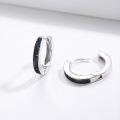wholesale 925 Sterling Silver Simulated Opal Hoop Earrings for Women Hypoallergenic Huggie Hinged Hoops Colorful Jewelry Gift-0-3