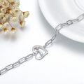wholesale 925 Sterling Silver Heart Angel Charm Link Chain Bracelet for Women-0-3