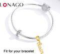 wholesale Gold Personalized Name Charm for Bracelet Custom Name Bead Nameplate Charm Gift for Women-0-6