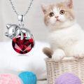 wholesale 14K Gold Pink Crystal Black Cat Pendant Necklace for Women Cats Lover-0-10