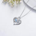 wholesale TOUPOP Mothers Day Gifts For Mom Heart Necklace 925 Sterling Silver I Love You To The Moon And Back Necklace Birthday Anniversary Jewelry Gifts For Women Mom Wife -0-3