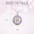 TOUPOP Sterling Silver Crystal 2 Sisters Necklace Gifts For Women-0-4