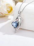 wholesale TOUPOP Dolphin Gifts For Women Sterling Silver Dolphins Crystal Pendant Necklace Ocean Jewelry For Mom Birthday Graduation Gifts For Her -0-4