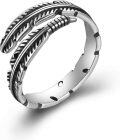 wholesale TOUPOP Sterling Silver Feather Daisy Vintage Ring For Women Fashion Jewelry Birthday,ring For Women -0-0