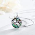 wholesale 925 Sterling Silver Abalone Shell Pendant with Koala Charm Necklace - Cute Animal  for Women and Girls-0-1