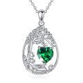 wholesale 925 Sterling Silver Heart Pendant Necklace Wholesale Gold Plated-0-166