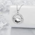 wholesale 925 Sterling Silver Mountain Compass Pendant Necklace - Nature Inspired s for Her Him-0-3