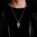 wholesale 925 Sterling Silver Saint Michael Angel Cross Pendant Necklace Wholesale For Men Women With Shield Protection Symbol-0-3