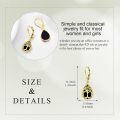 wholesale 925 Sterling Silver Gold Plated Black Onyx Tree of Life Drop Earrings for Women and Girls-0-4