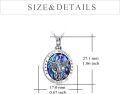 wholesale 925 Sterling Silver Saint Michael Pendant with Blue Shell and Cross Protection Charm Necklace for Men Women-0-3