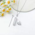 TOUPOP Silver Opal Bar Urn Necklace-0-1