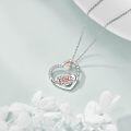 wholesale 925 Sterling Silver I Love You Like No Otter Heart Pendant Necklace for Mom and Daughter Gifts-0-3