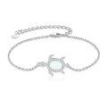 wholesale 925 Sterling Silver Turtle Bracelet With Opal And Zircon Accents-0-0
