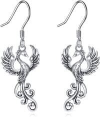 wholesale 925 Sterling Silver Vintage Phoenix Dangle Earrings for Women Gothic  Idea-Phoenix