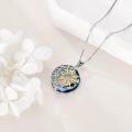 wholesale 925 Sterling Silver Sun Pendant with Blue and White Opals & Labradorite Stone - Gifts for Teenage Girls-0-3