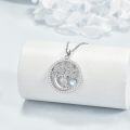 wholesale 925 Sterling Silver Moonstone & Mother-of-Pearl Tree of Life Pendant Necklace-0-1