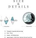 wholesale 925 Sterling Silver Turquoise Boho Triangle Stud Earrings for Women-0-1