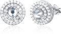 wholesale 925 Sterling Silver Round CZ Stud Earrings with Spiral Design for Men-0-0