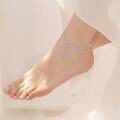 wholesale Anklets For Women 925 Sterling Silver Natural Stone Layered Anklet Beach Summer Fine Jewelry Birthday Christmas Gifts For Women Her Mom -0-1