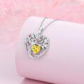 wholesale TOUPOP Irish Celtic Tree Of Life Necklace Sterling Silver Citrine November Birthstone Pendant Necklace Heart Tree Jewelry Birthday Christmas Gifts For Women Wife Girlfriend -0-4
