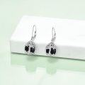 wholesale 925 Sterling Silver Black Onyx Tree of Life Dangle Drop Earrings for Women and Girls-0-1