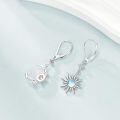 wholesale 925 Sterling Silver Sun Moon Drop Earrings With Moonstone And Cubic Zirconia-0-1