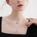 wholesale 925 Sterling Silver Heart Mountain Landscape Cross Necklace for Women Girls Gifts Faith Jewelry-0-1