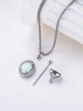 wholesale Sterling Silver Opal Urn Necklace for Ashes Cremation Jewelry-0-32