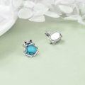 wholesale  Sterling Silver Moonstone Cat Frog Fox Axolotl Panda Cow Monkey Stud Earrings -0-13