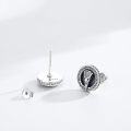 wholesale 925 Sterling Silver Norse Viking Rune Stud Earrings - Pagan Jewelry for Men & Women-0-3