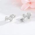 wholesale 925 Sterling Silver Dachshund Dog Stud Earrings for Women - Pet Lover Gift Ideas-0-1