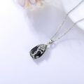 wholesale 925 Sterling Silver Black Tourmaline Tree of Life Pendant Necklace Celtic s for Women Girls-0-2