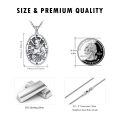 wholesale 925 Sterling Silver Catholic Patron Saint St Pio Medal Necklace Pendant Charm  for Women Men Boys Girls Kids-0-3