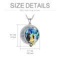wholesale 925 Sterling Silver Abalone Shell Celtic Cat on the Moon Necklace for Women Birthday Christmas s-0-4
