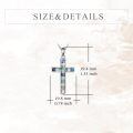 wholesale 925 Sterling Silver Mosaic Shell Inlay Cross Pendant Necklace for Women Girls  (Infinity)-0-3