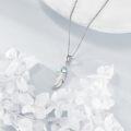wholesale 925 Sterling Silver Moonstone Feather Pendant Necklace - Bohemian Dreamcatcher s for Her-0-3
