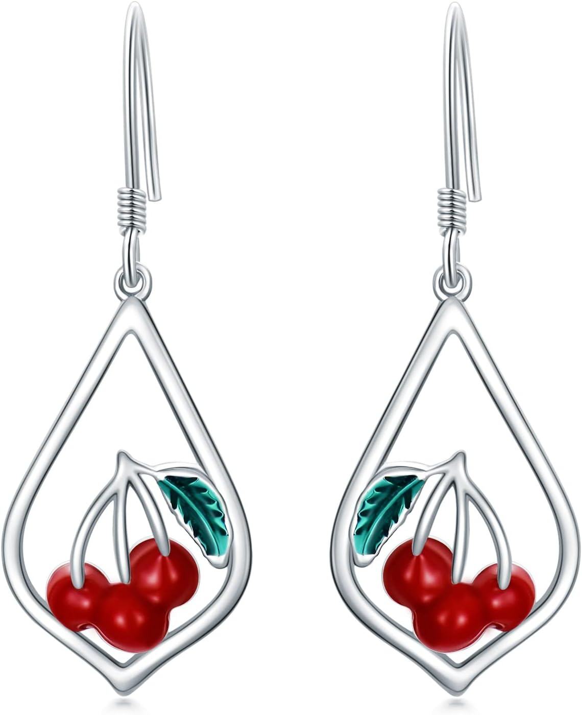  Metal Sterling Silver Stone Flower Dangle Drop Earrings for Women Mom Leverback Jewelry Gifts -0-1