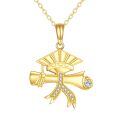 wholesale 14k Gold Graduation Cap Cross Pendant With Diamonds-0-0