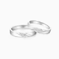 TOUPOP 10k 14k 18k Gold Moissanite Couples Wedding Band Sets-0-1