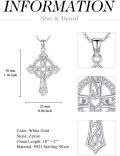 wholesale Cross Necklace For Women S925 Sterling Silver Cross Necklace Religious Celtic Cross Jewelry Gifts For Women Men Wife Sisters Friend Daughter Son Birthday Christmas -0-1