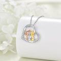 wholesale 925 Sterling Silver 3 Sisters Forever My Friends Heart Pendant Necklace for Women Girls Friendship Gifts-0-3
